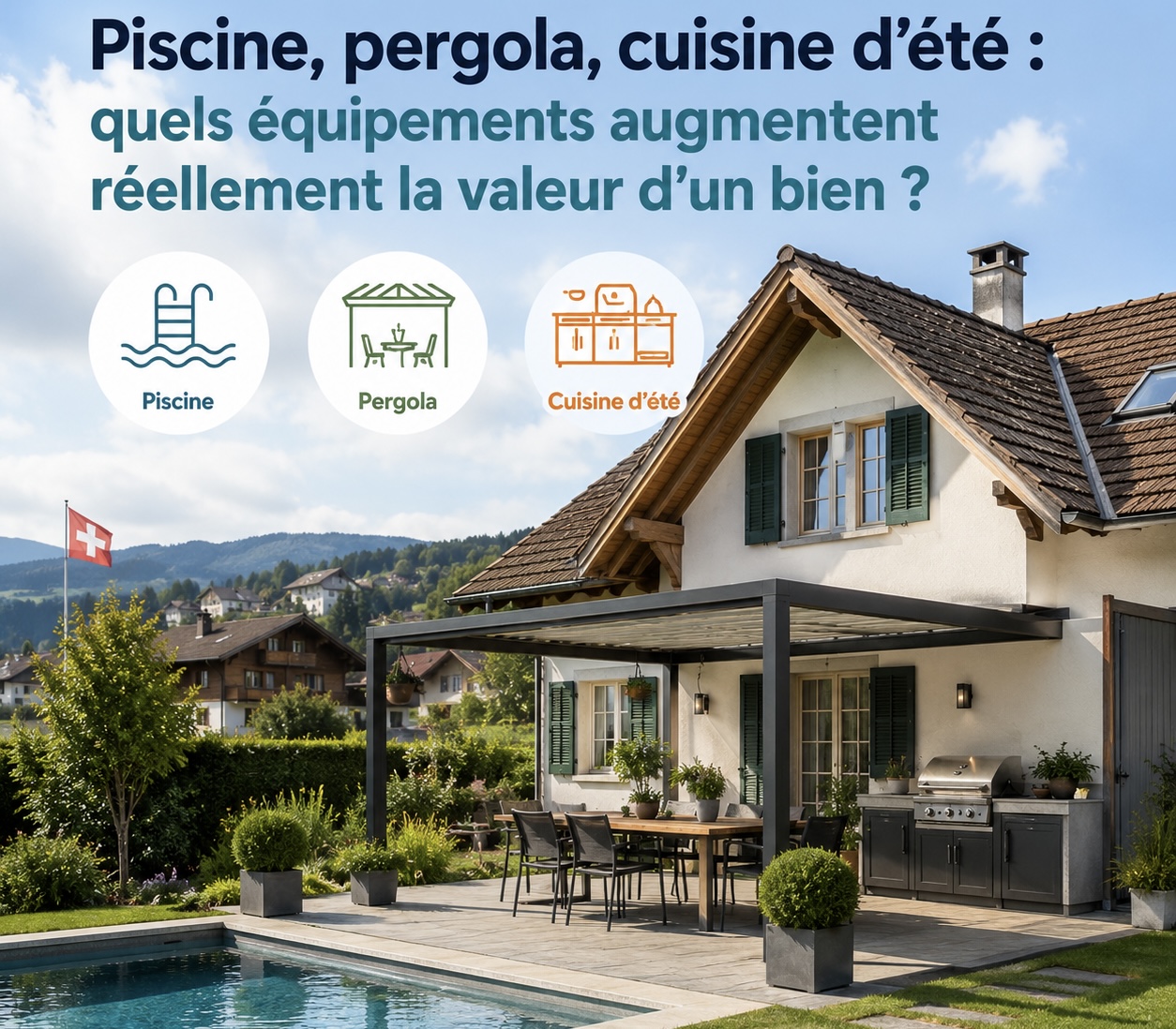 Piscine, pergola, cuisine d&rsquo;été : quels équipements augmentent réellement la valeur d&rsquo;un bien ?