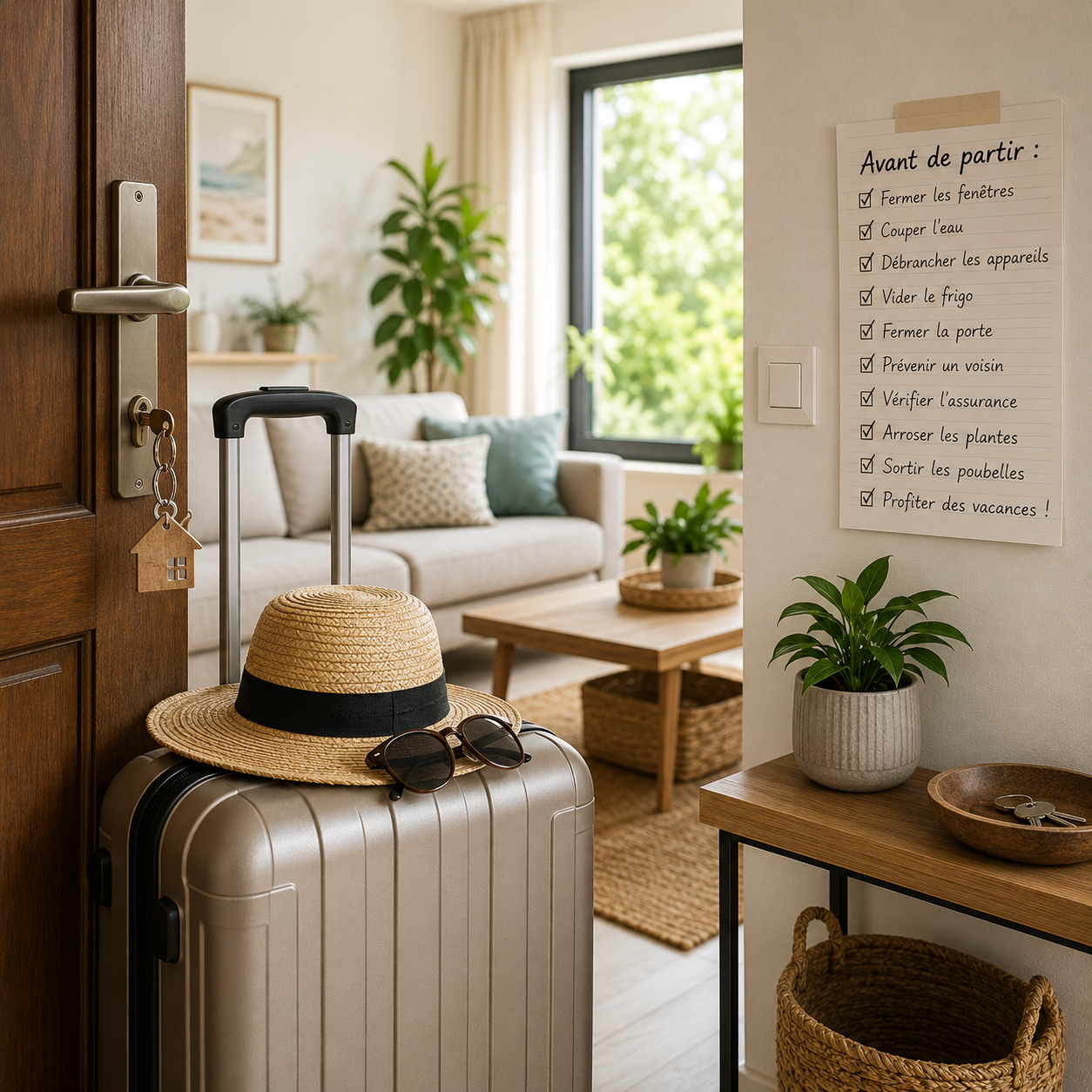 Départ en vacances : les 10 vérifications essentielles avant de quitter votre logement