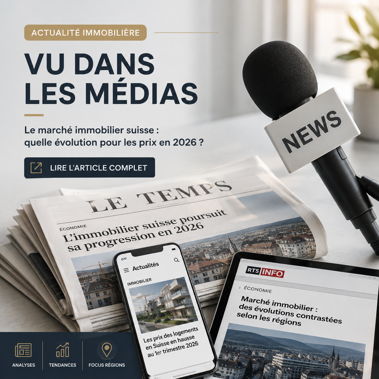 Marché immobilier suisse : quelle évolution pour les prix en 2026 ?